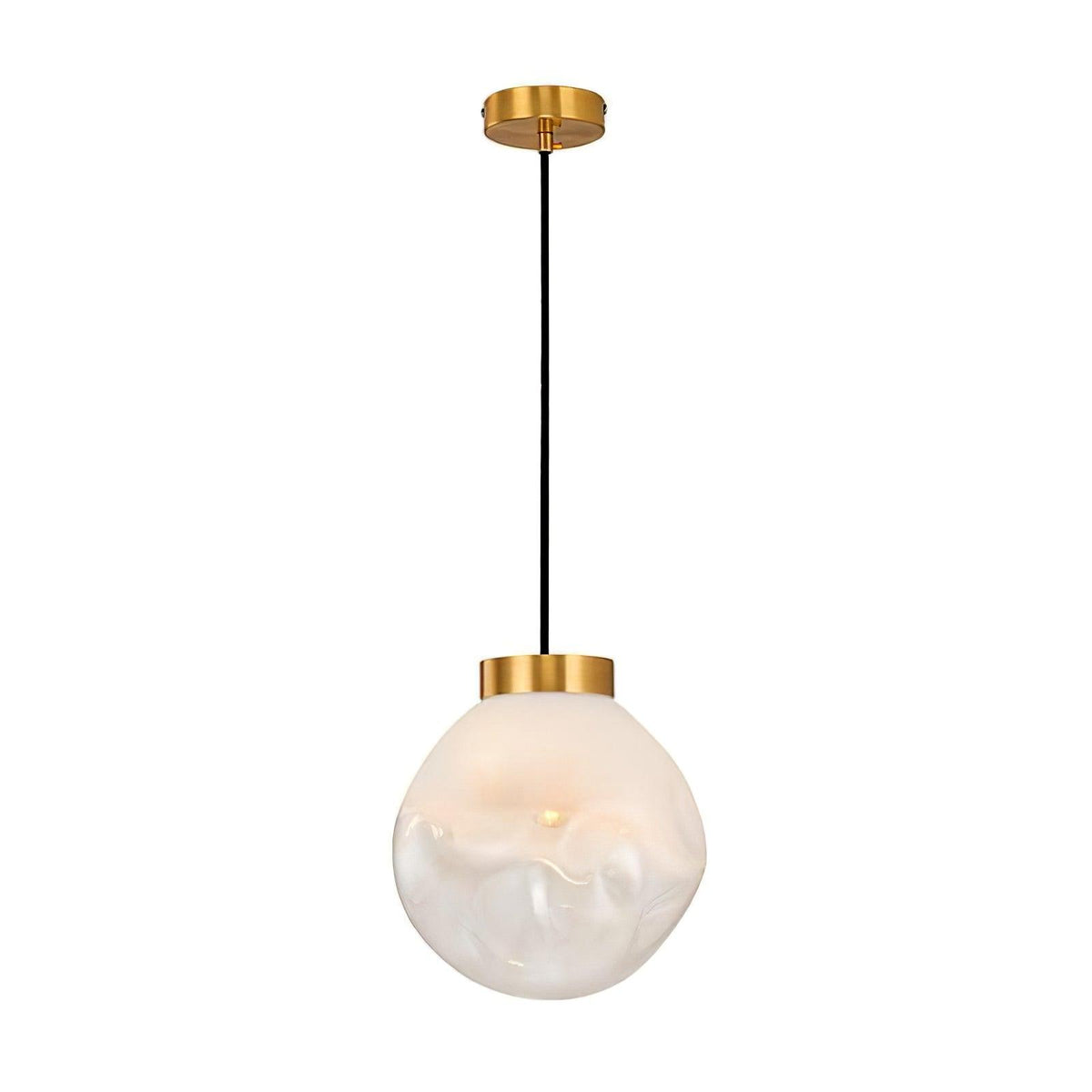 Suspension Étoile en verre et métal – vue 10