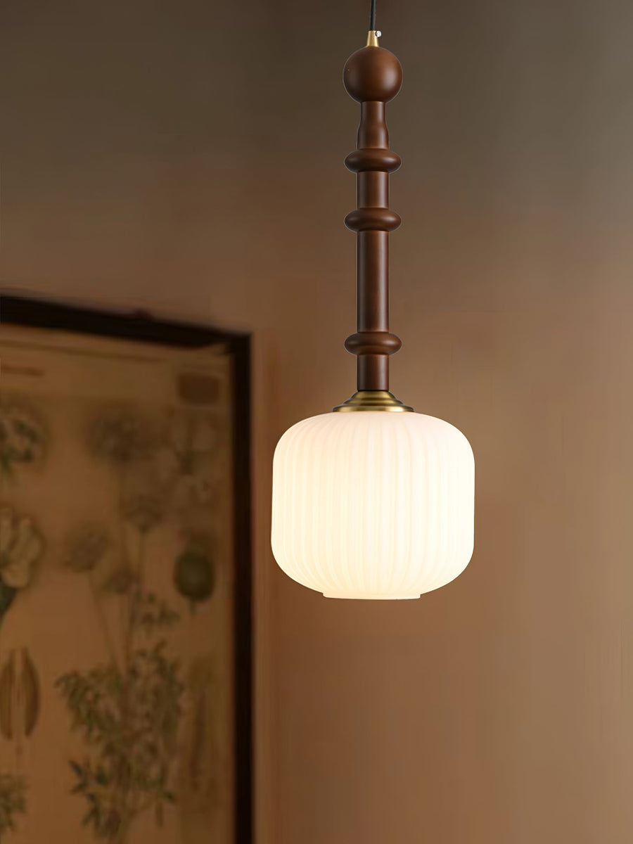 Suspension Rêverie en verre et bois – vue 3