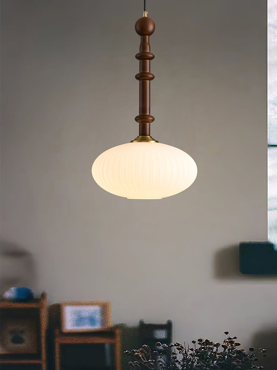 Suspension Rêverie en verre et bois – vue 4