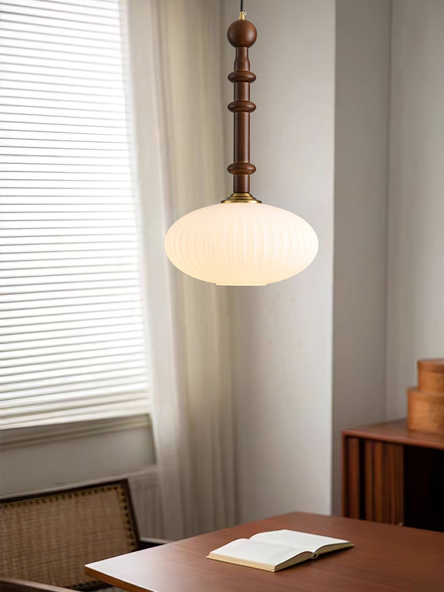 Suspension Rêverie en verre et bois – vue 5