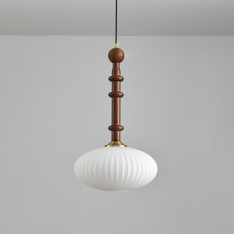 Suspension Rêverie en verre et bois – vue 2