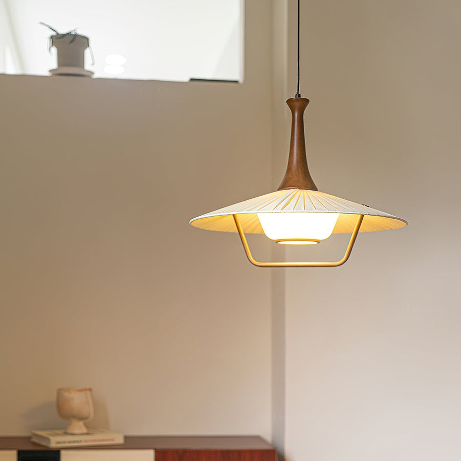 Suspension Sérénade en bois et tissu – vue 4