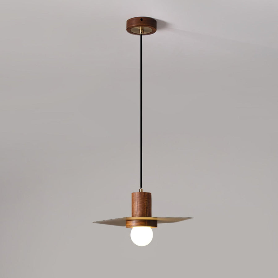 Suspension Hélice en bois et verre – vue 3