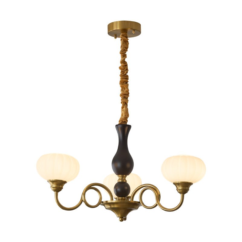 Lustre Ulysse en bois et verre – vue 24