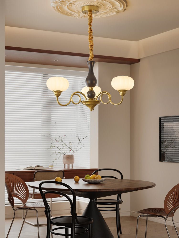 Lustre Ulysse en bois et verre – vue 19