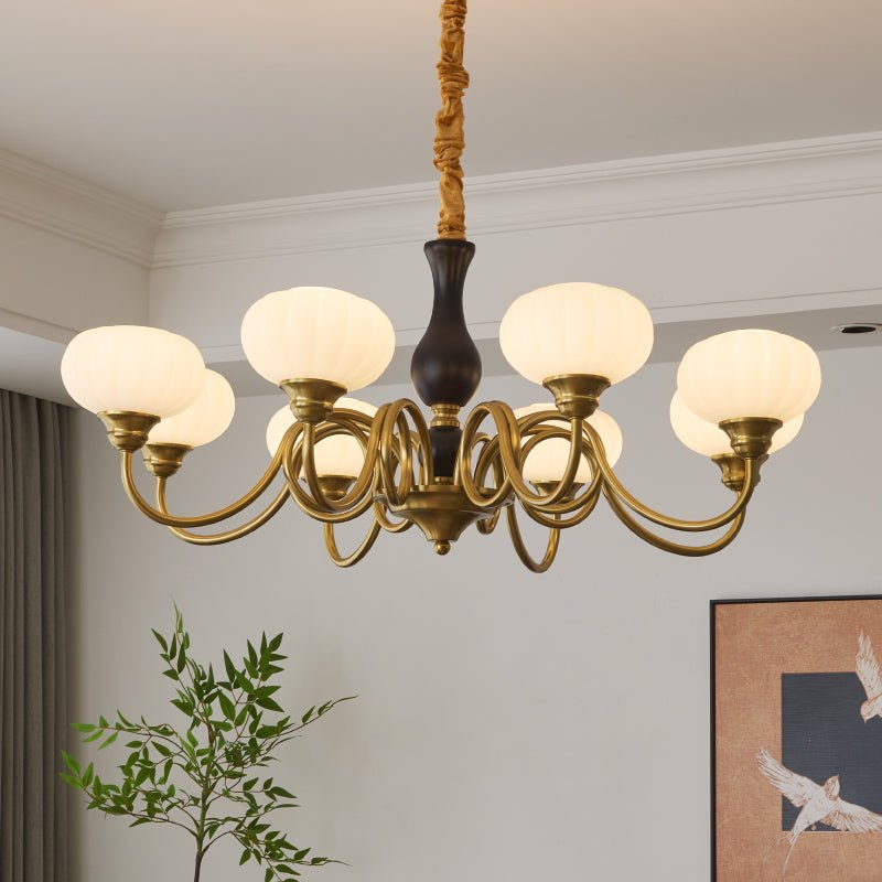 Lustre Ulysse en bois et verre – vue 21