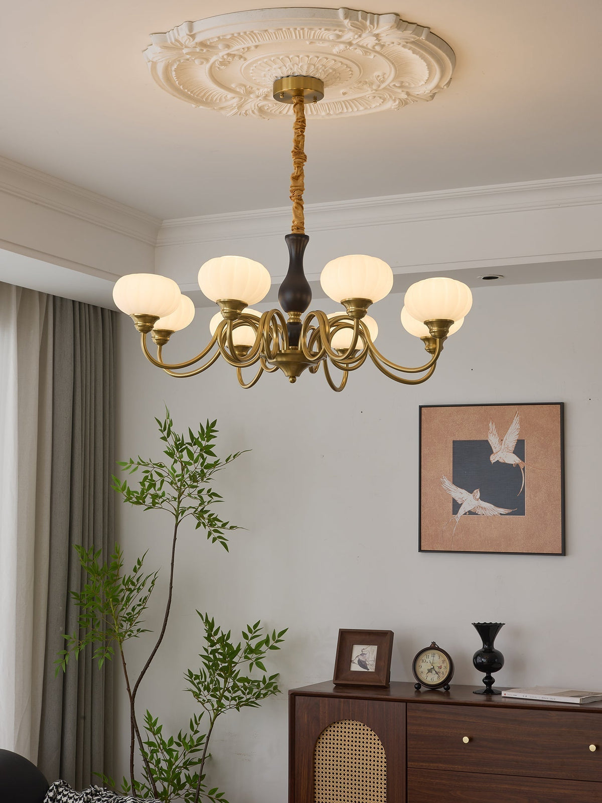 Lustre Ulysse en bois et verre – vue 31