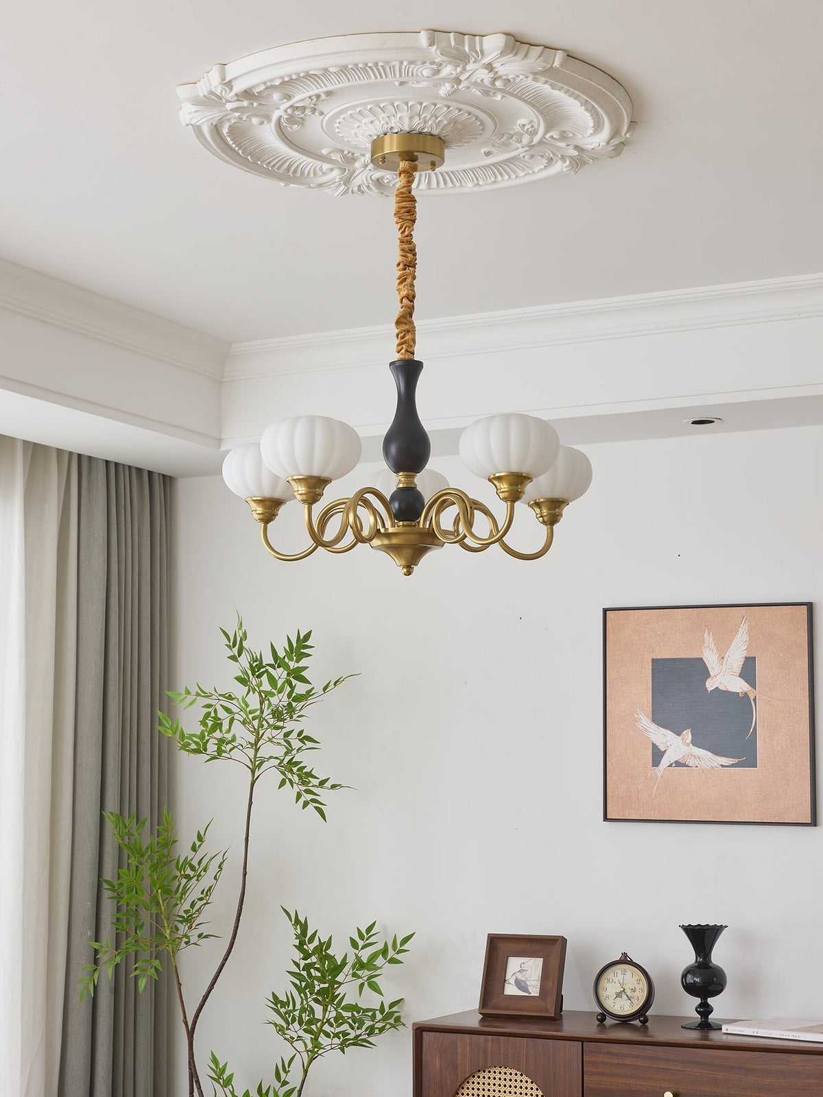 Lustre Ulysse en bois et verre – vue 34