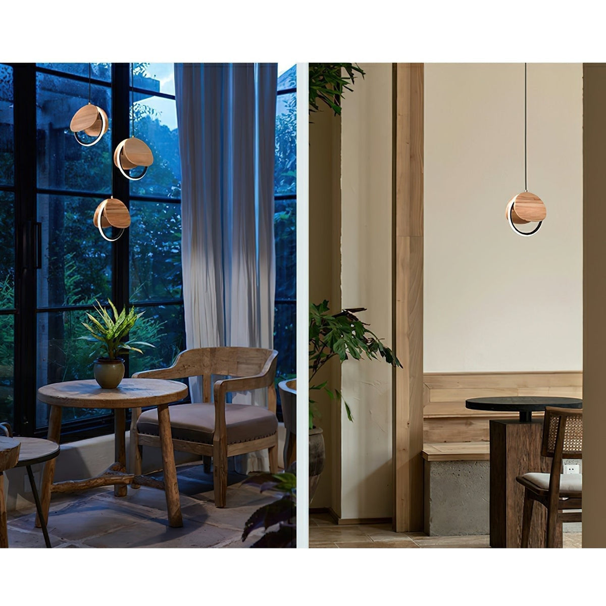 Lustre Ambleteuse en bois et métal – vue 20