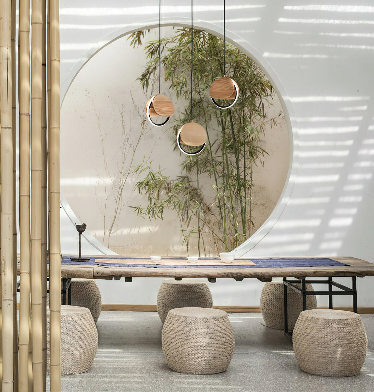 Lustre Ambleteuse en bois et métal – vue 17