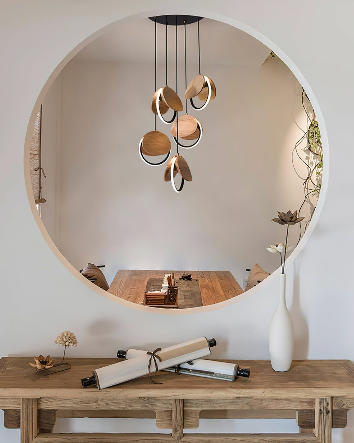 Lustre Ambleteuse en bois et métal – vue 18