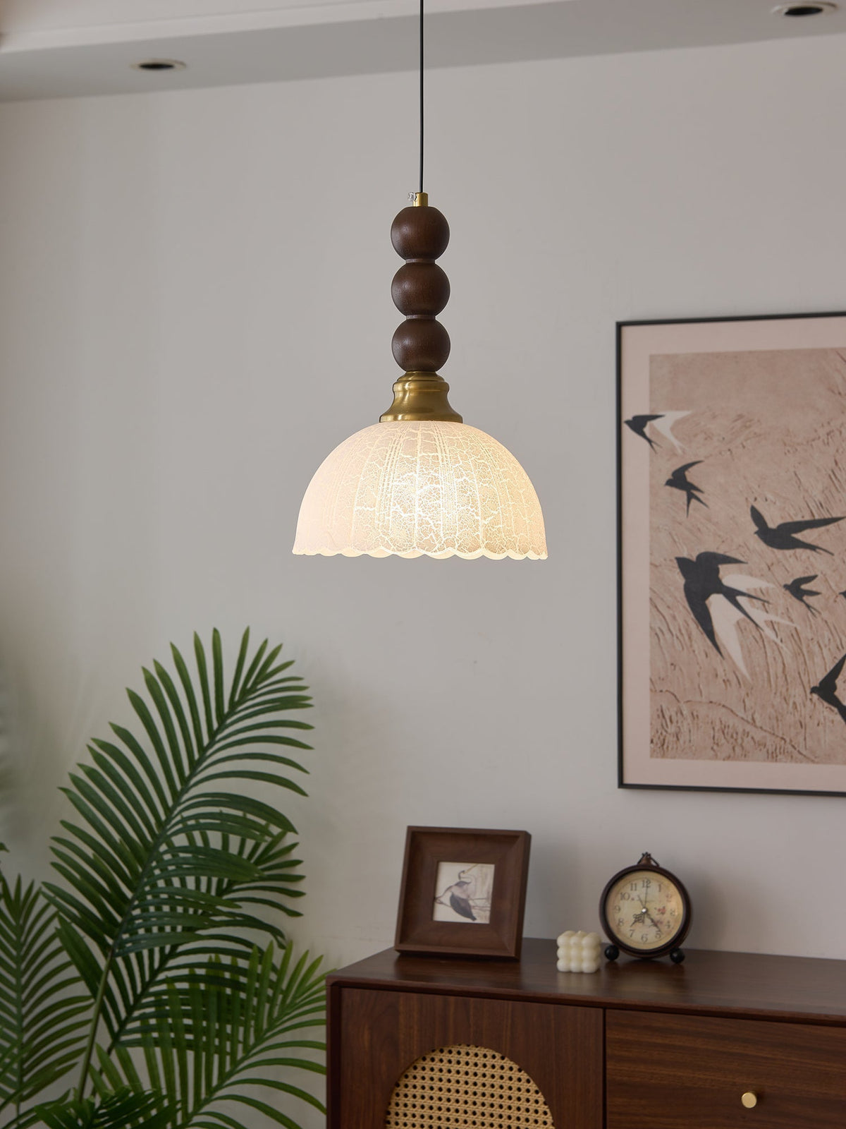 Suspension Cédrat en bois et tissu – vue 4