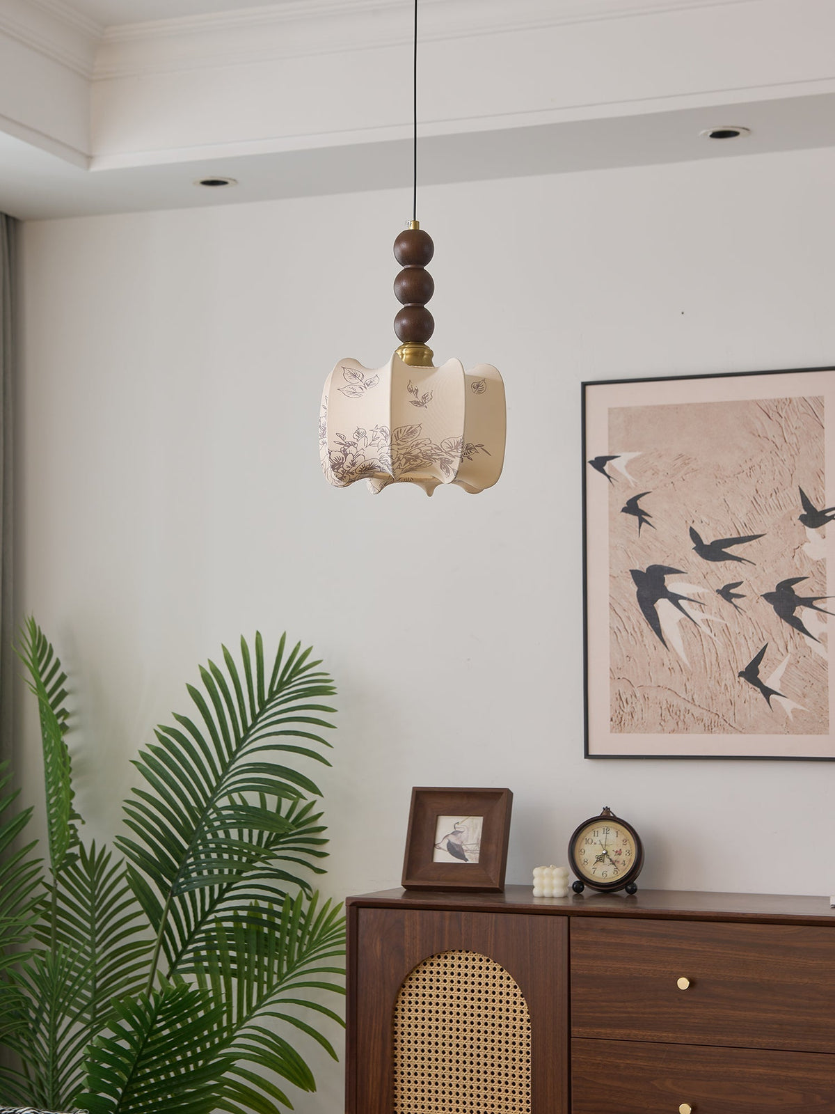 Suspension Cédrat en bois et tissu – vue 2
