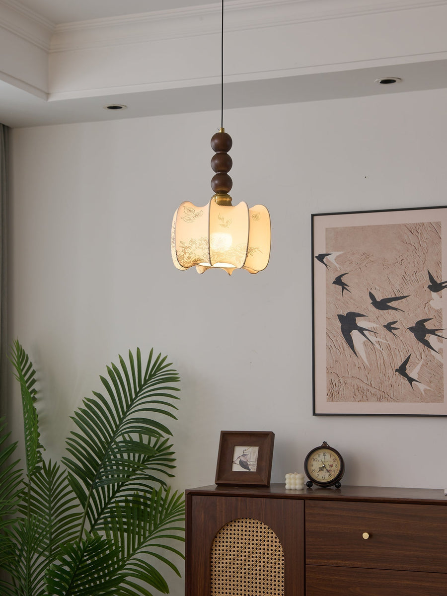 Suspension Cédrat en bois et tissu – vue 3