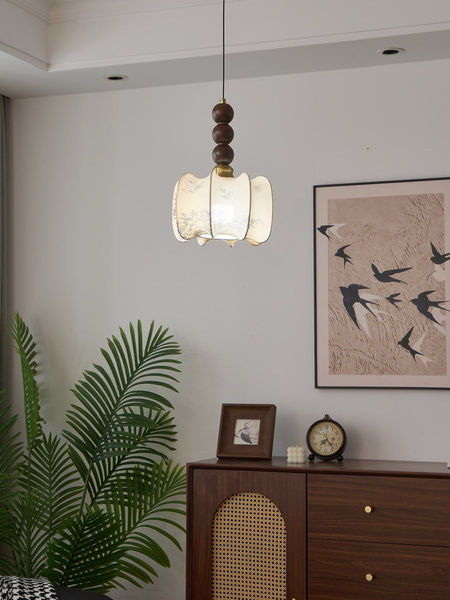 Suspension Cédrat en bois et tissu – vue 5