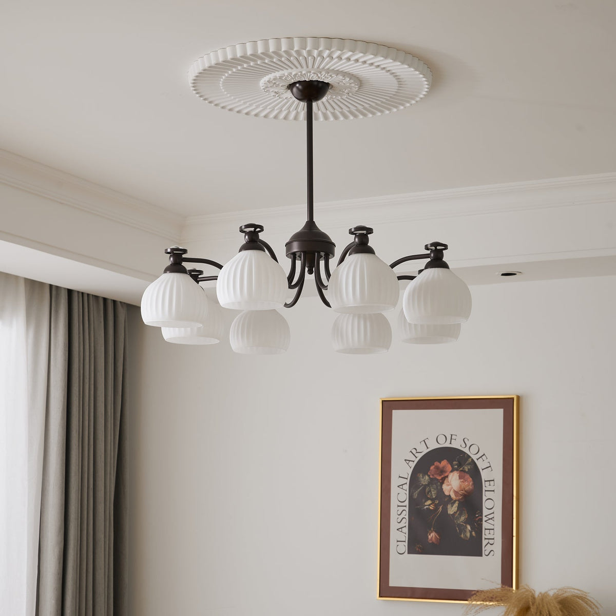 Lustre Vaisseau en verre et métal – vue 16