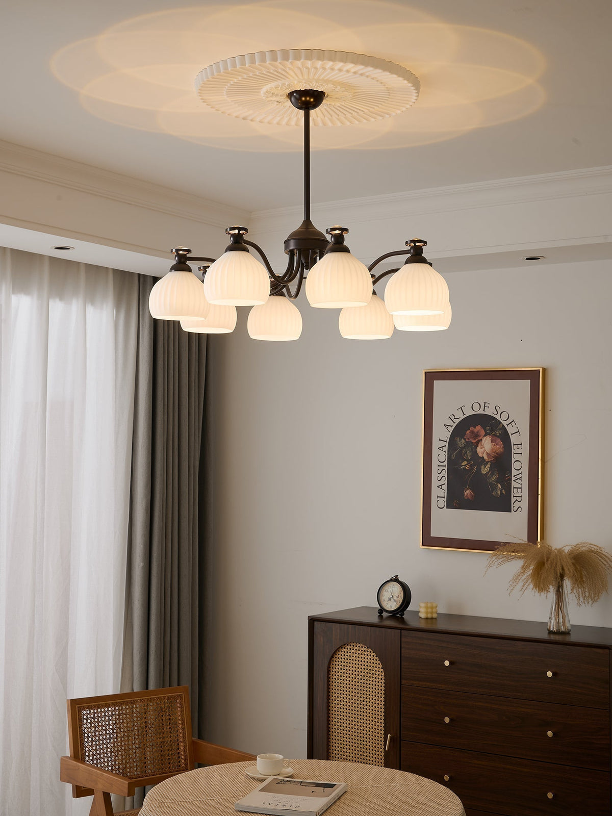 Lustre Vaisseau en verre et métal – vue 14