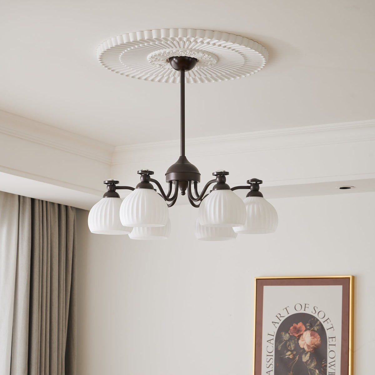 Lustre Vaisseau en verre et métal – vue 30