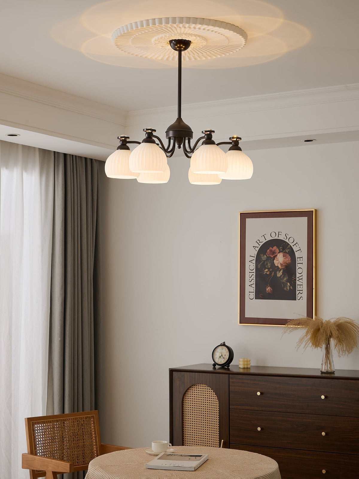 Lustre Vaisseau en verre et métal – vue 17