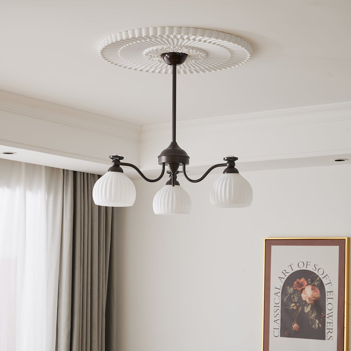 Lustre Vaisseau en verre et métal – vue 32
