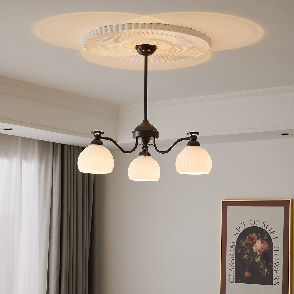 Lustre Vaisseau en verre et métal – vue 31