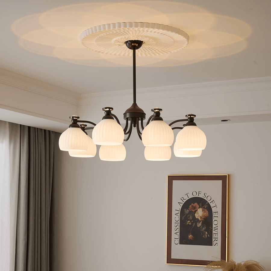 Lustre Vaisseau en verre et métal – vue 4