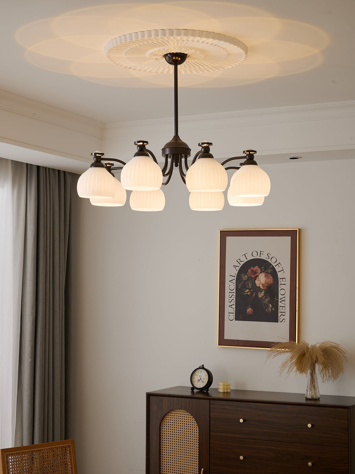 Lustre Vaisseau en verre et métal – vue 9