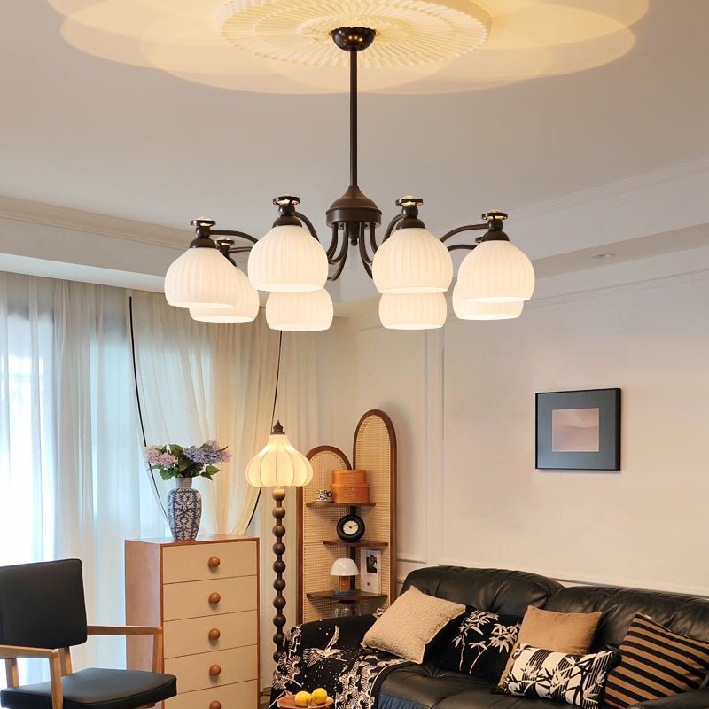 Lustre Vaisseau en verre et métal – vue 33