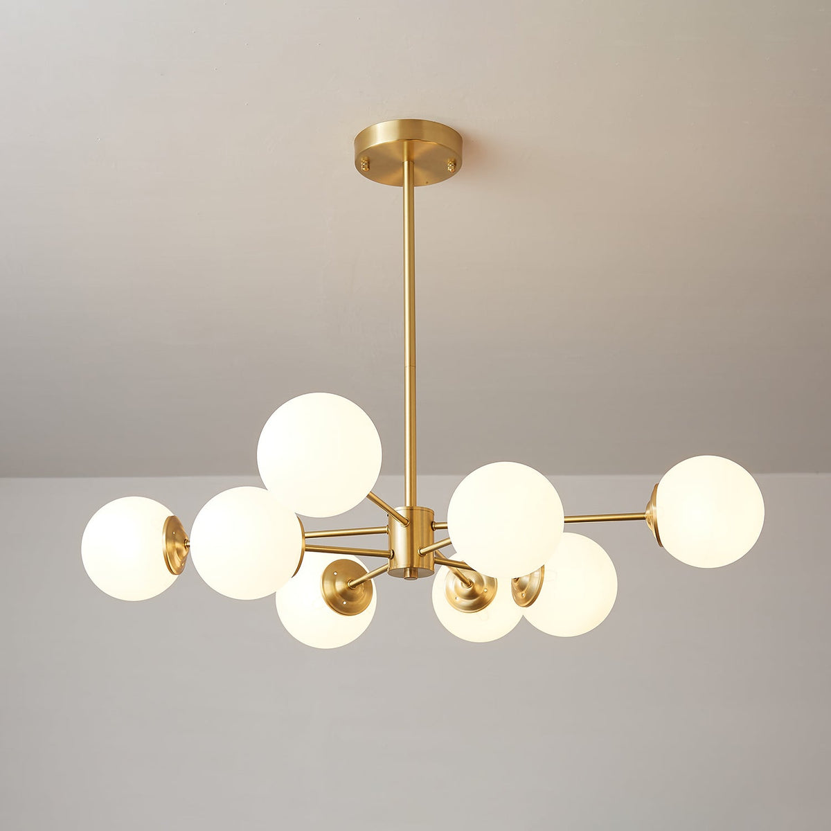 Lustre Cantate en laiton et verre – vue 24