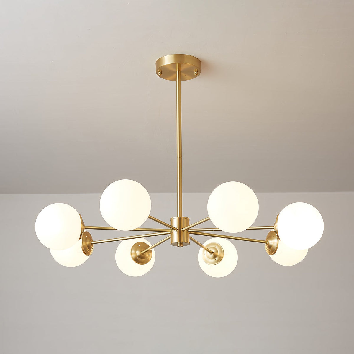 Lustre Cantate en laiton et verre – vue 19