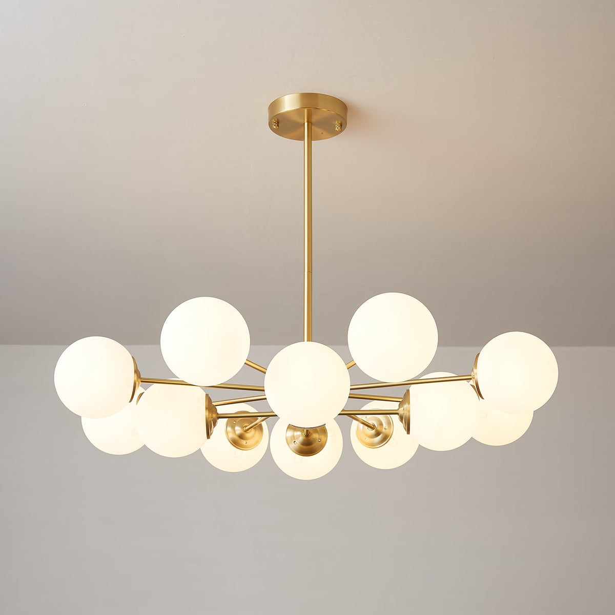 Lustre Cantate en laiton et verre – vue 31