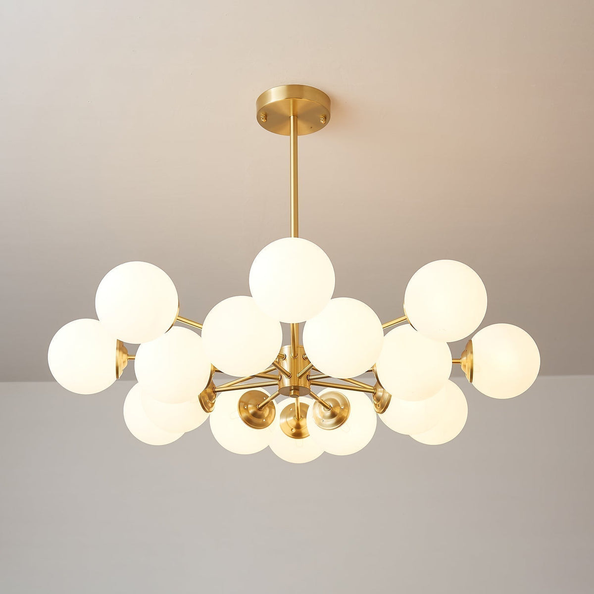 Lustre Cantate en laiton et verre – vue 12