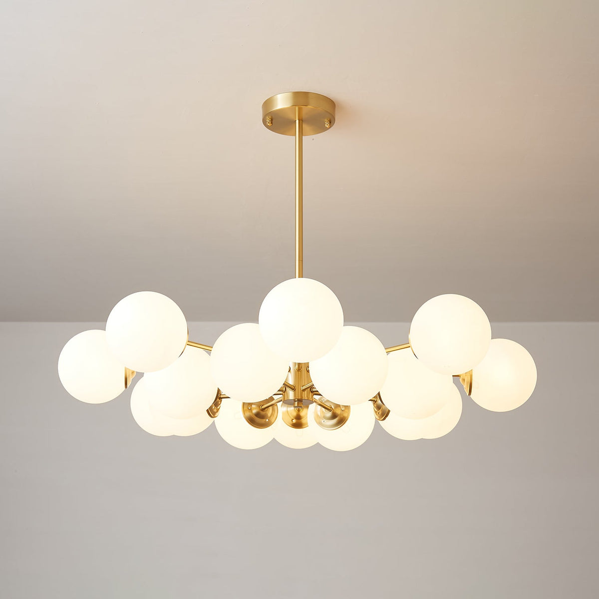 Lustre Cantate en laiton et verre – vue 29