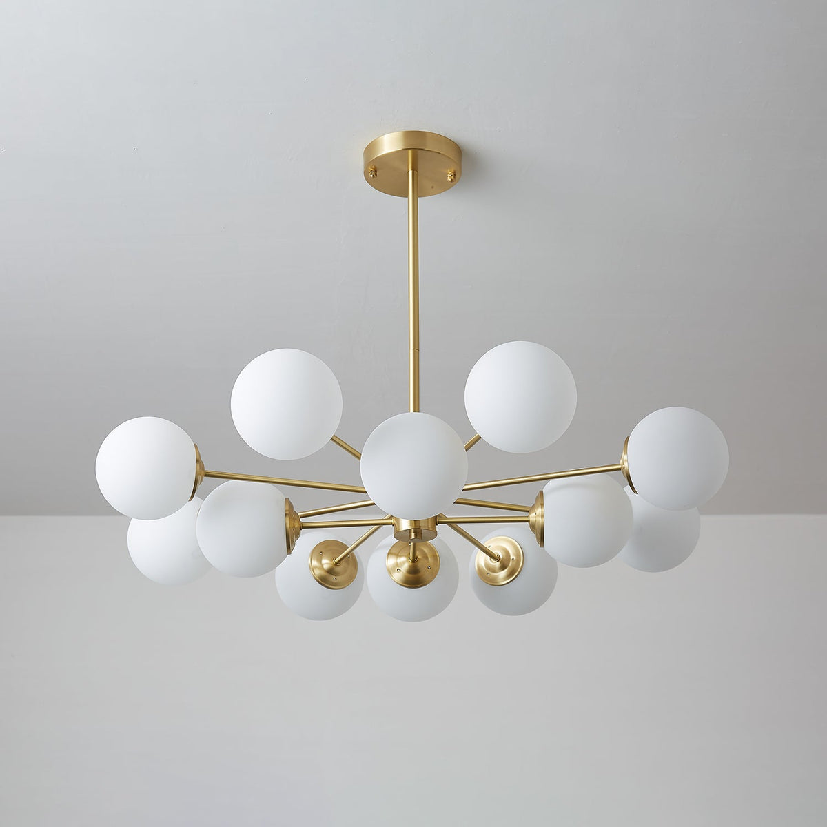 Lustre Cantate en laiton et verre – vue 37