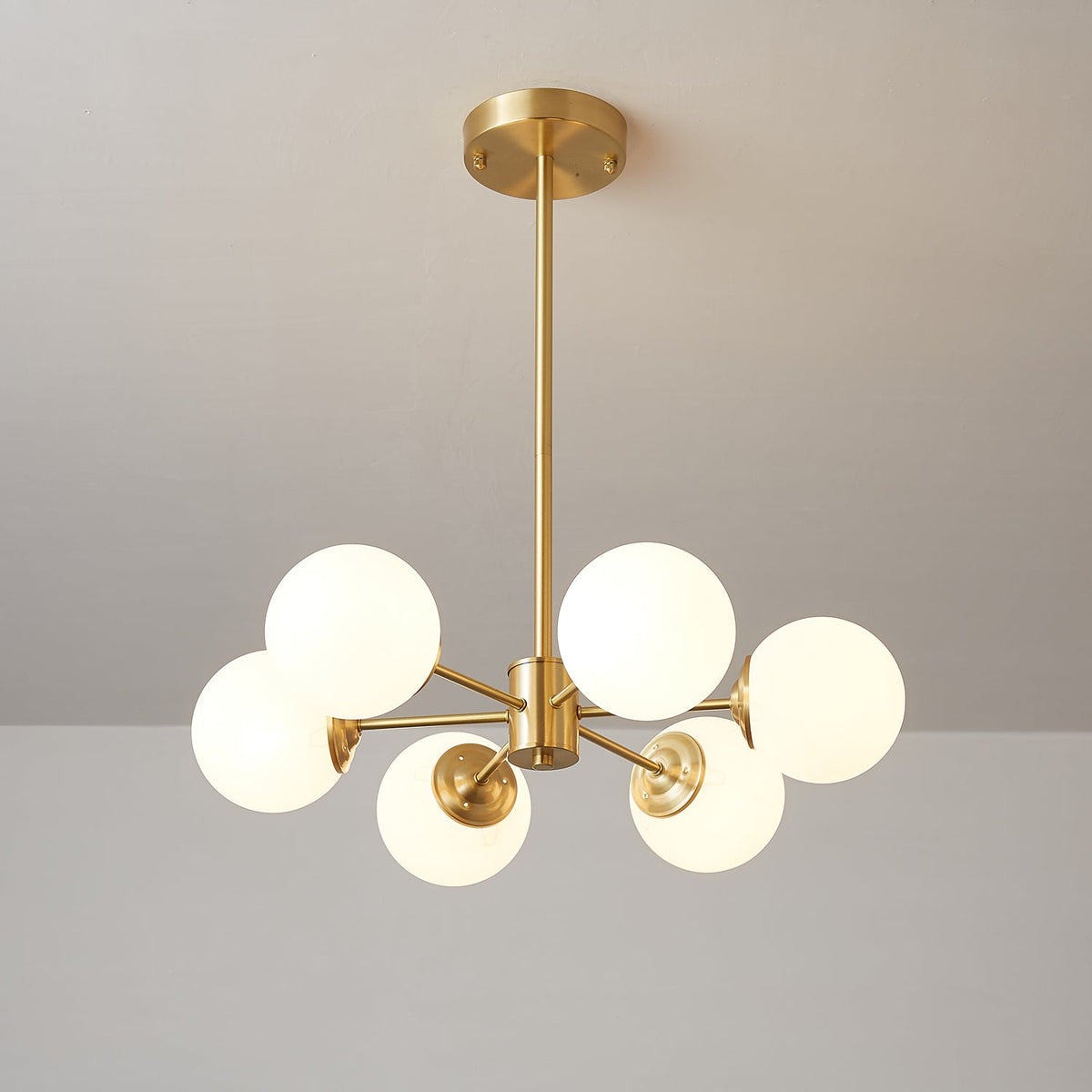 Lustre Cantate en laiton et verre – vue 21