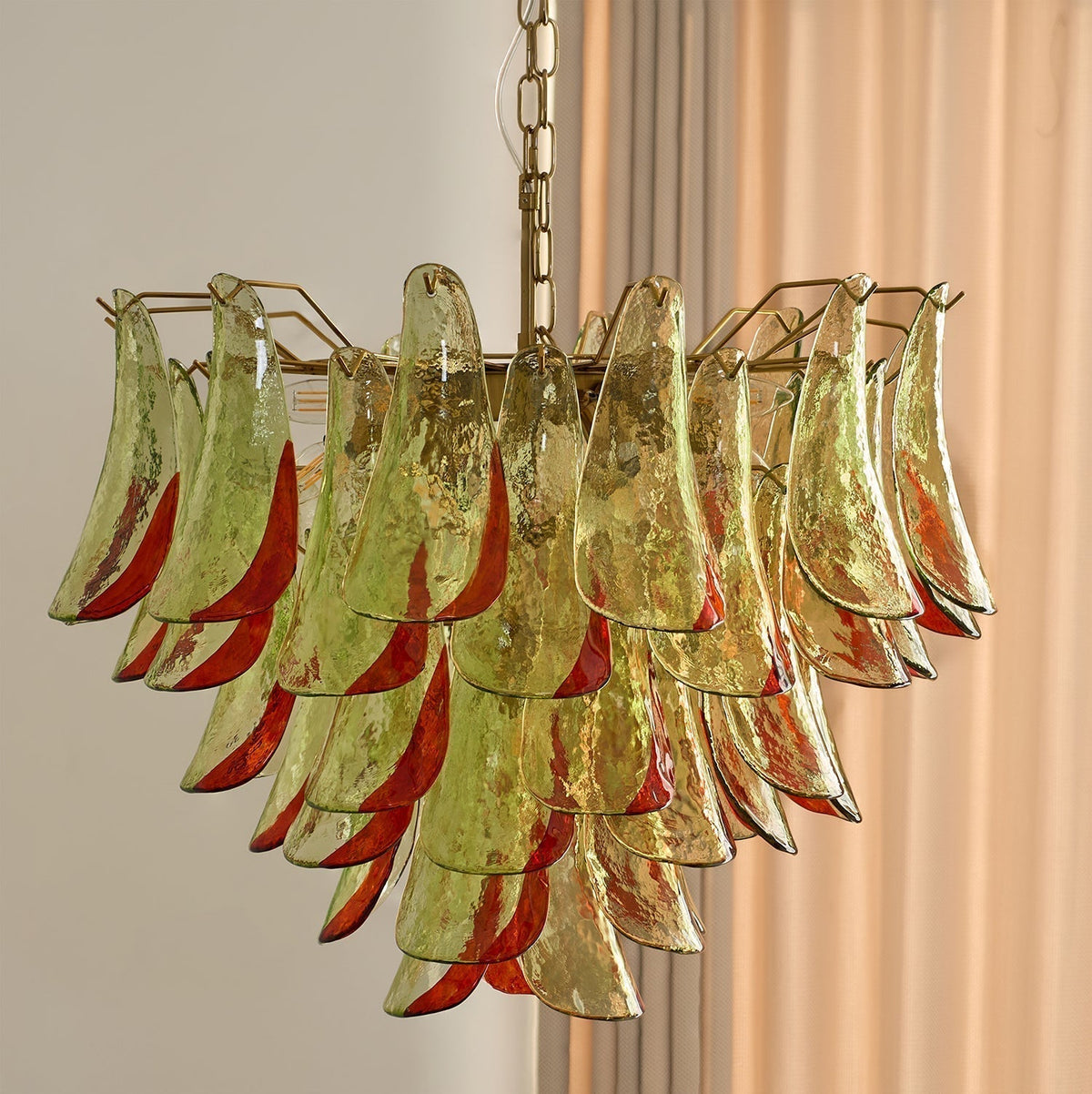Lustre Falaise en verre et métal – vue 6