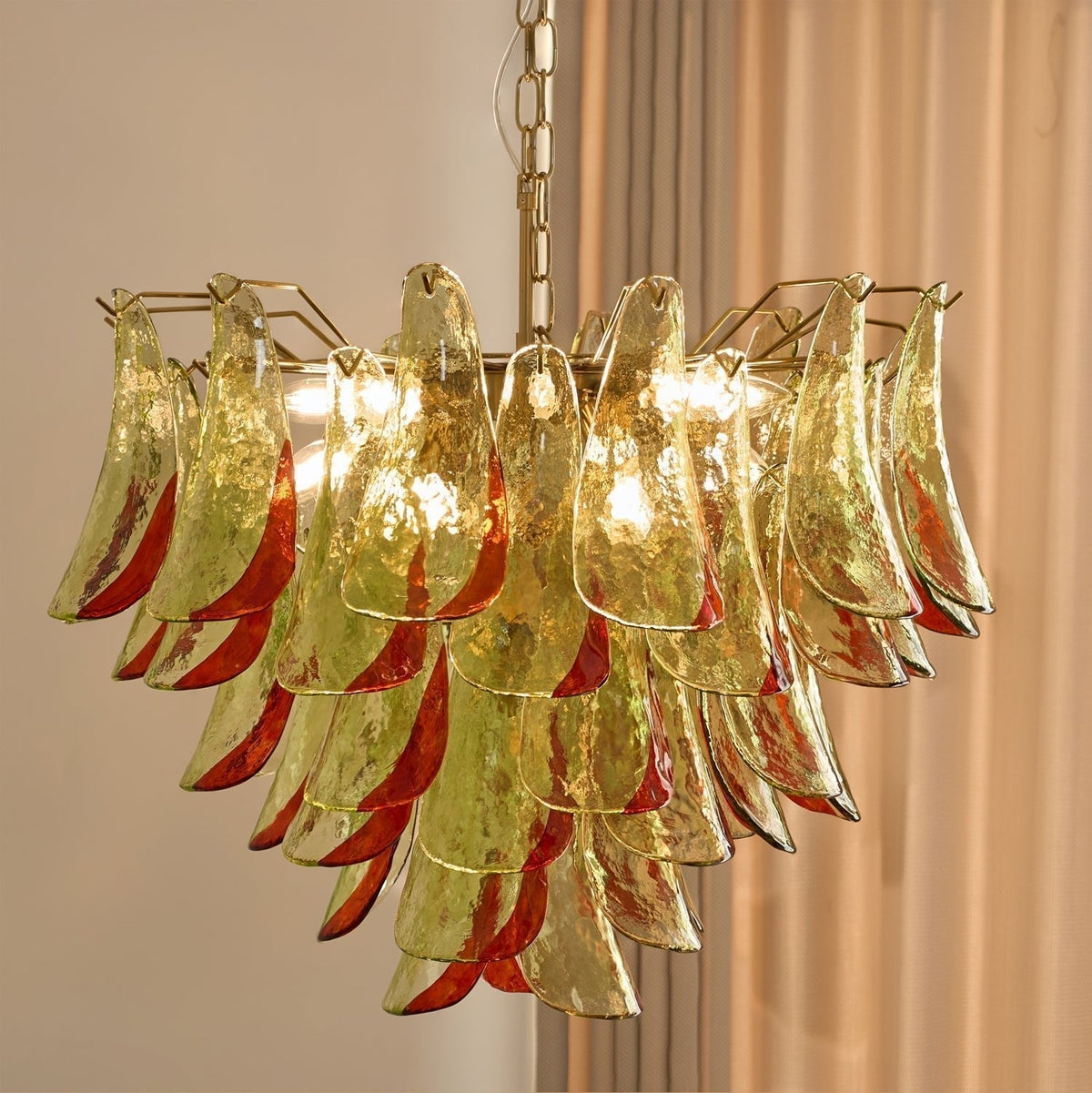 Lustre Falaise en verre et métal – vue 2