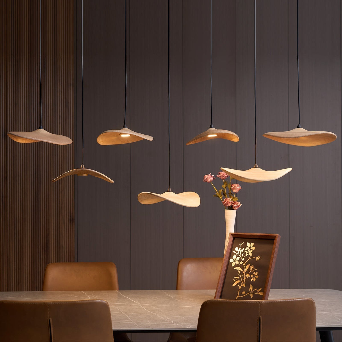 Lustre Saule en bois et métal – vue 64