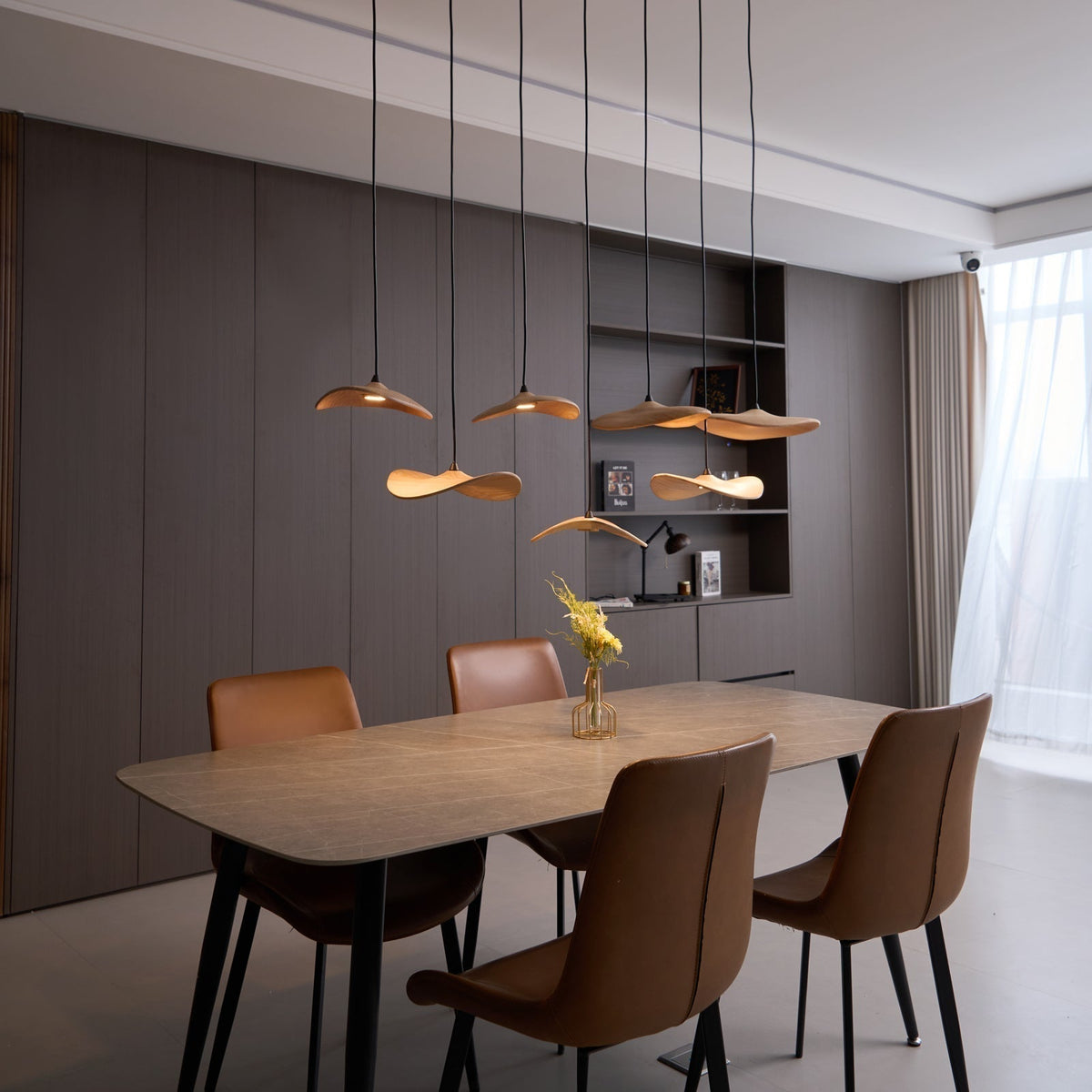 Lustre Saule en bois et métal – vue 28