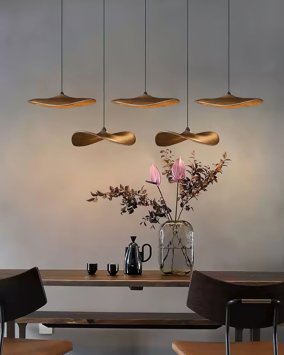 Lustre Saule en bois et métal – vue 45