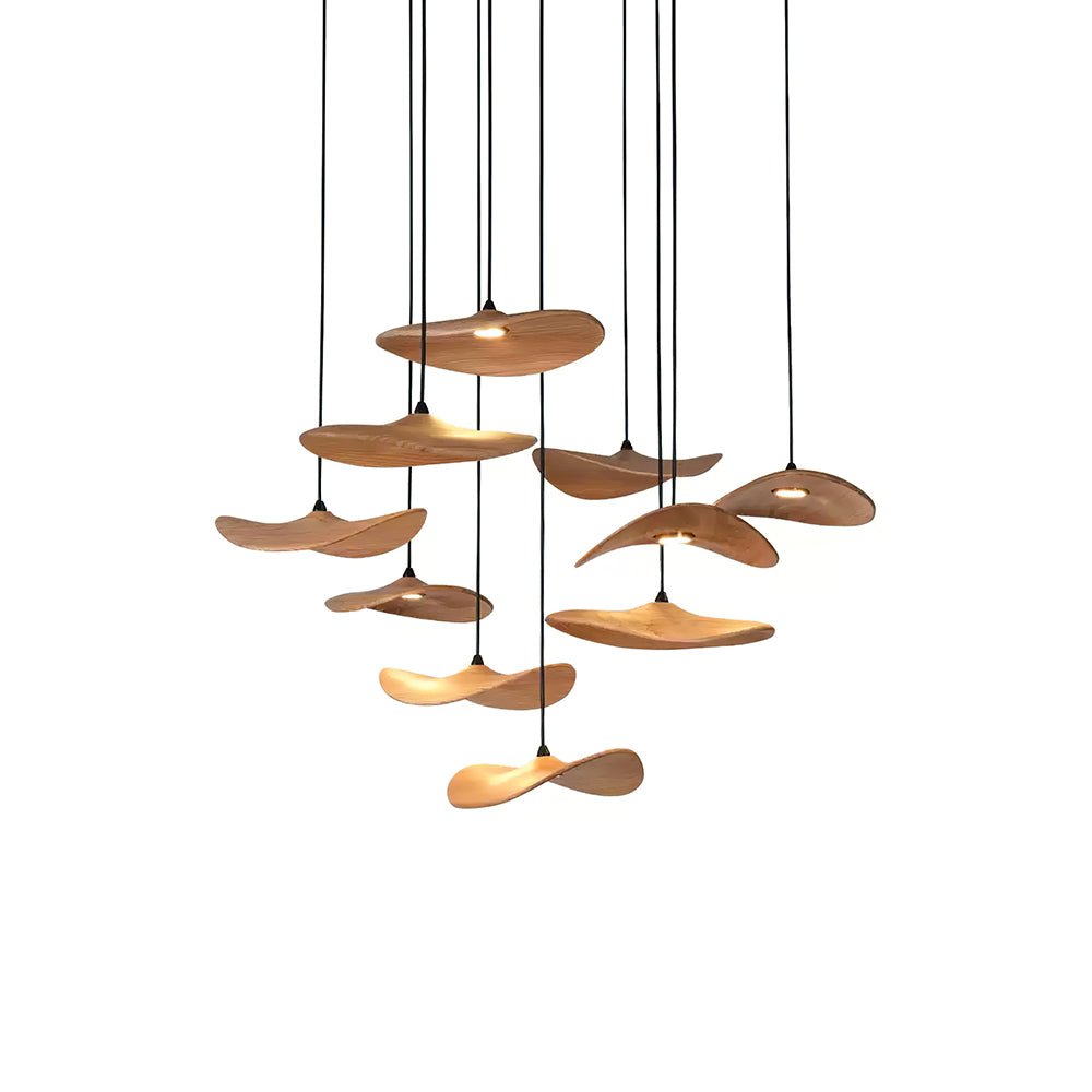 Lustre Saule en bois et métal – vue 13