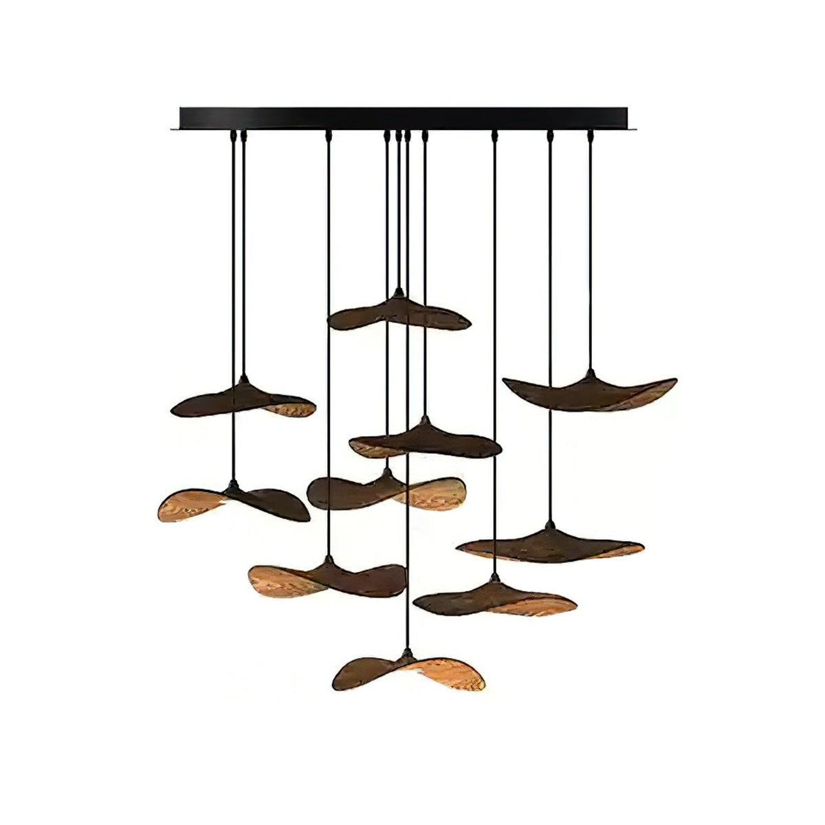 Lustre Saule en bois et métal – vue 36