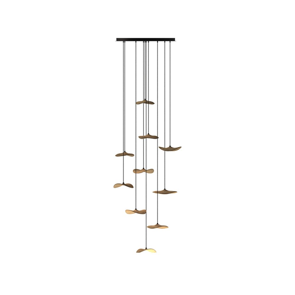 Lustre Saule en bois et métal – vue 27