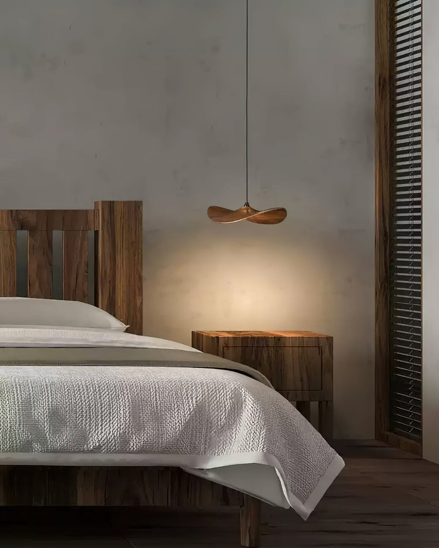 Lustre Saule en bois et métal – vue 5