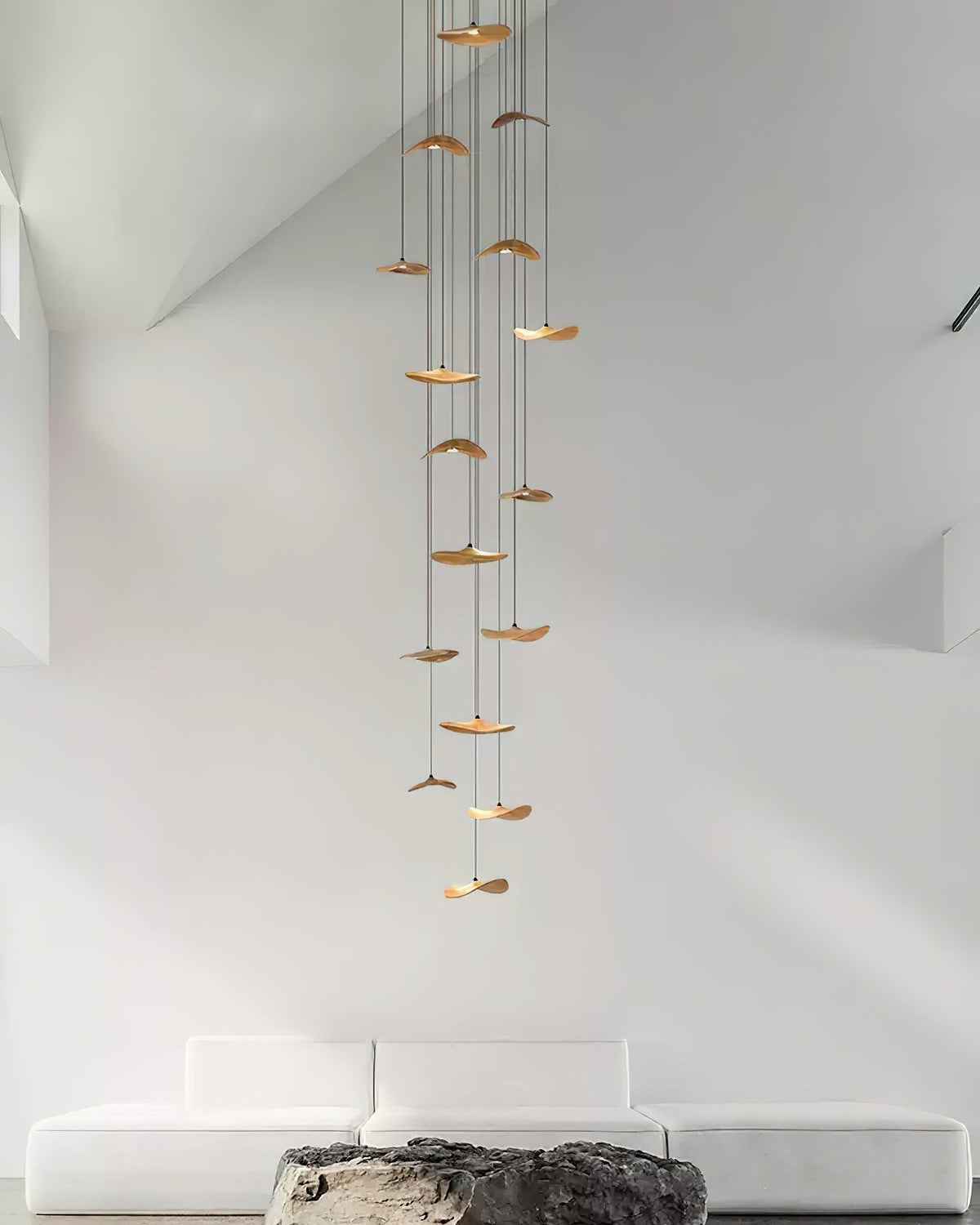 Lustre Saule en bois et métal – vue 6