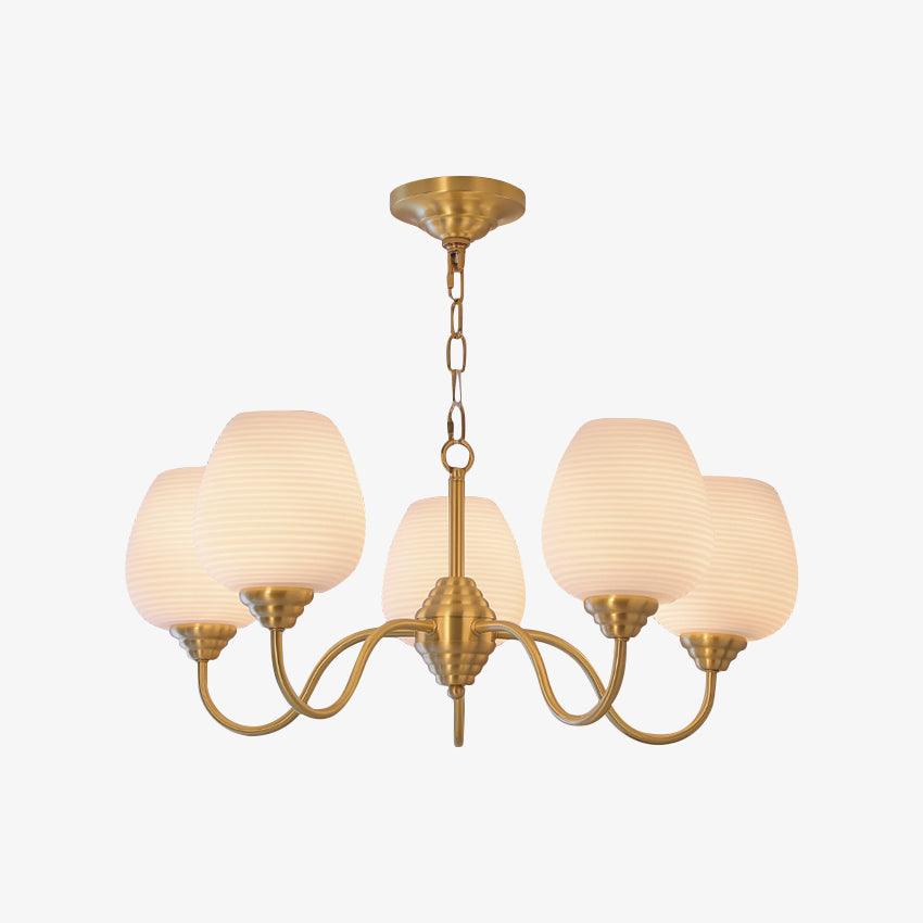 Lustre Mascaret en verre et laiton – vue 7