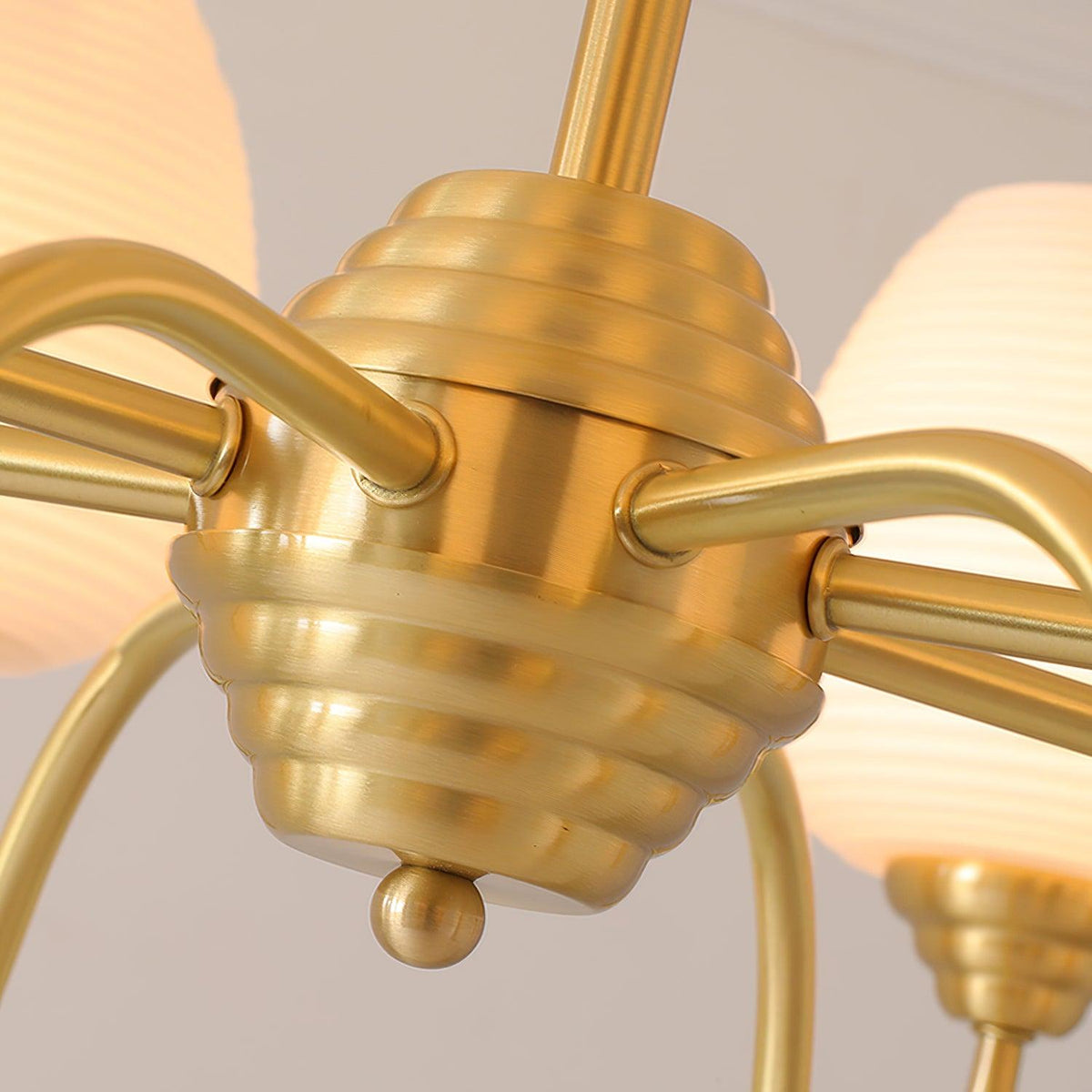Lustre Mascaret en verre et laiton – vue 9