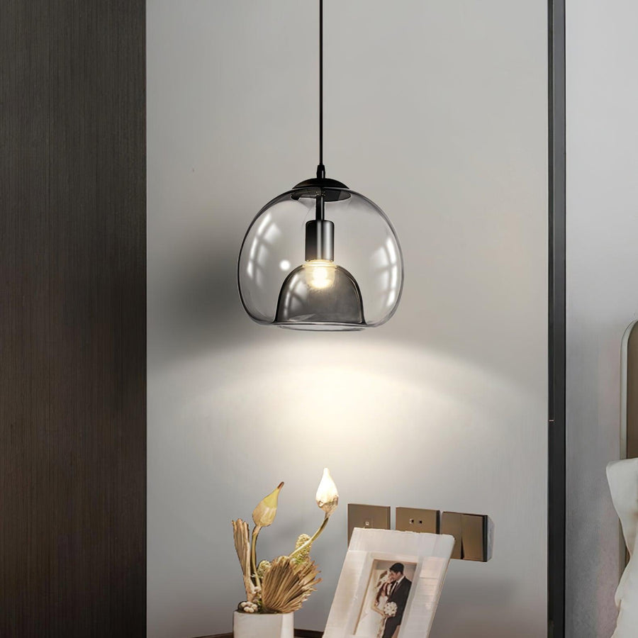 Suspension Océane en verre et métal – vue 4