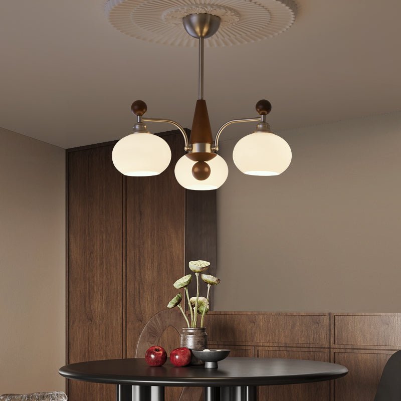 Lustre Armelle en verre et bois – vue 21