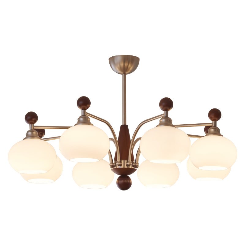 Lustre Armelle en verre et bois – vue 22